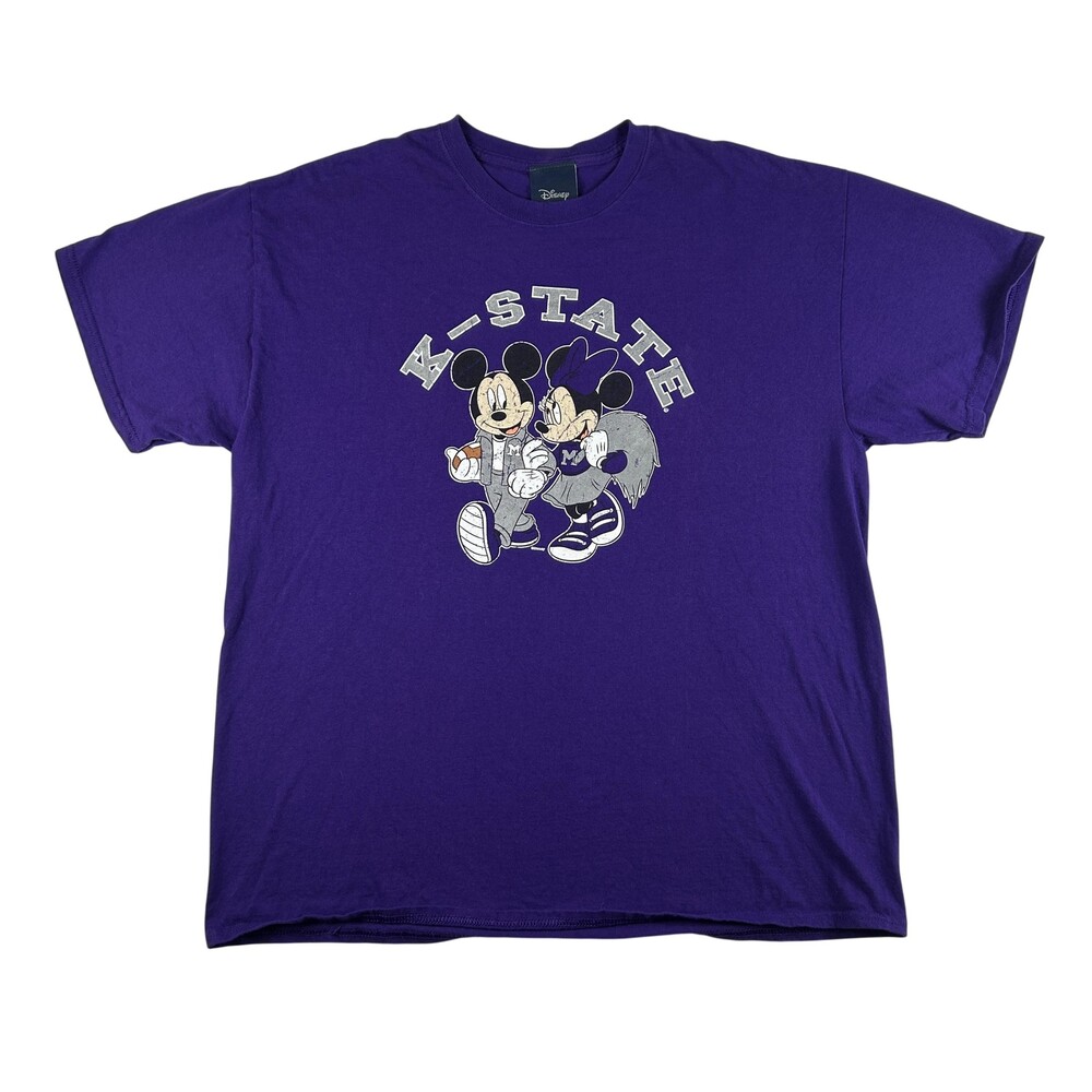 Vintage Kansas State Wildcats Disney Shirt Mens XL Mickey Football Graphic 90s